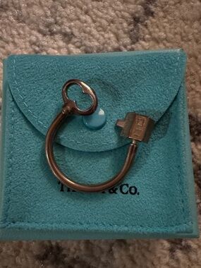 Tiffany & Co. Sterling Silver House & Key Ring